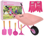 Little Gardener's Set with Wheelbarrow Pink