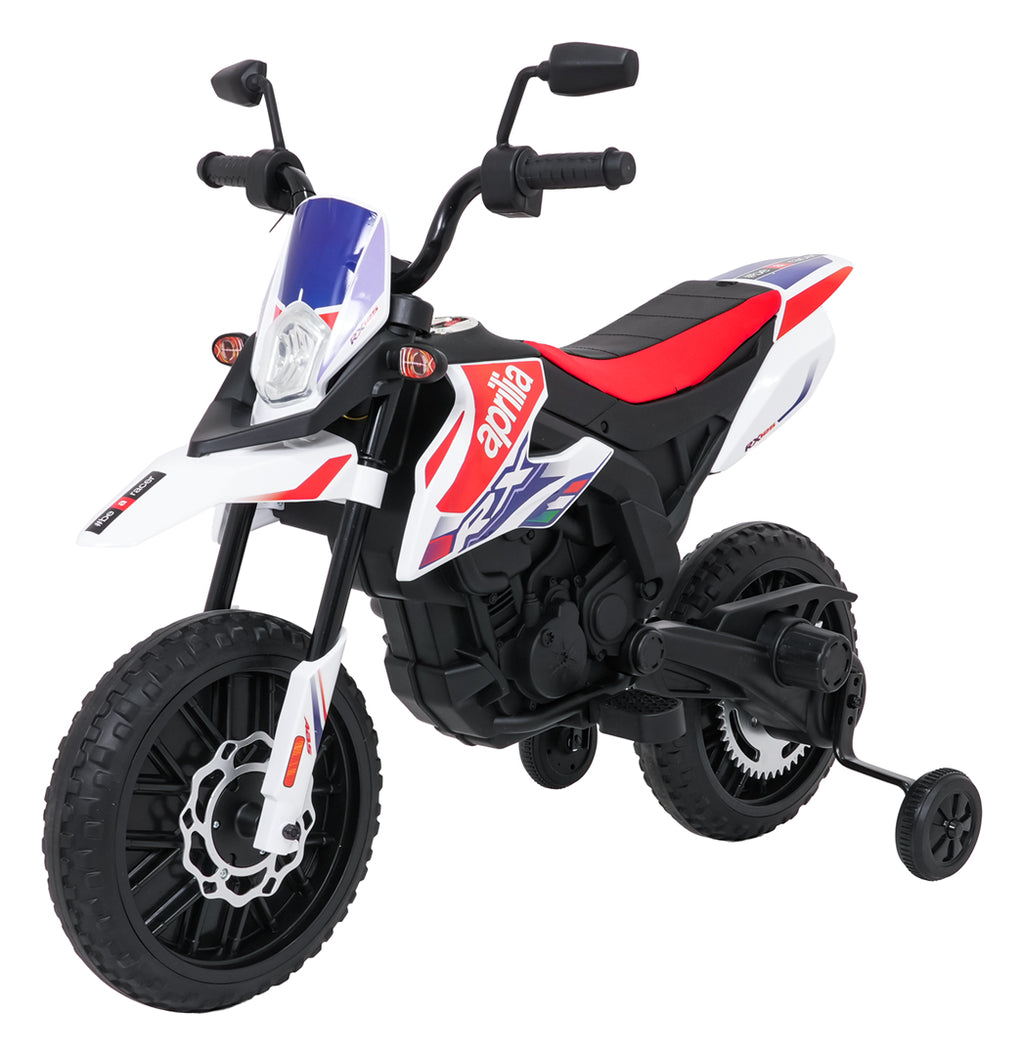 Elektrická motorka Aprilia RX biela
