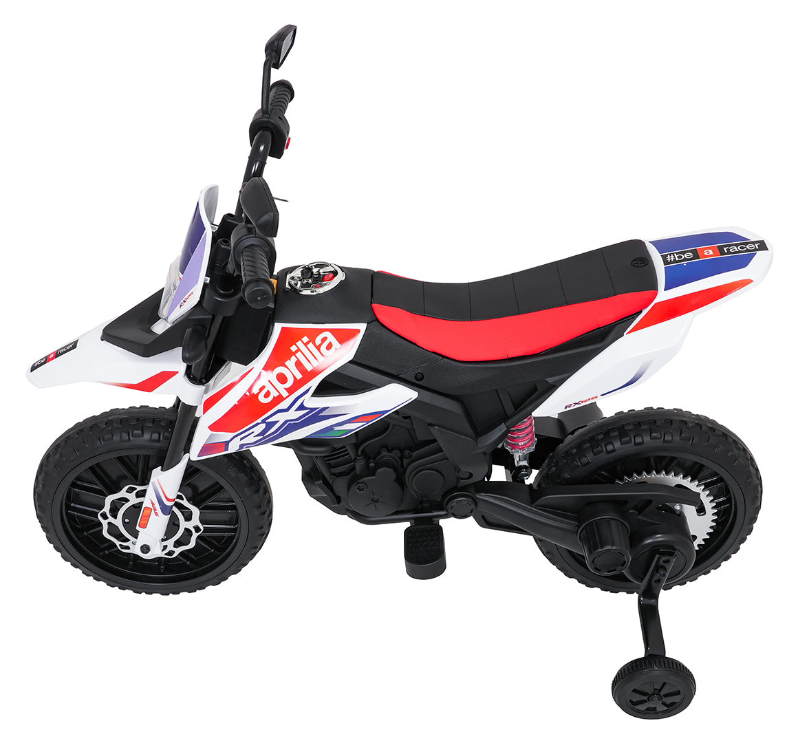 Elektrická motorka Aprilia RX biela