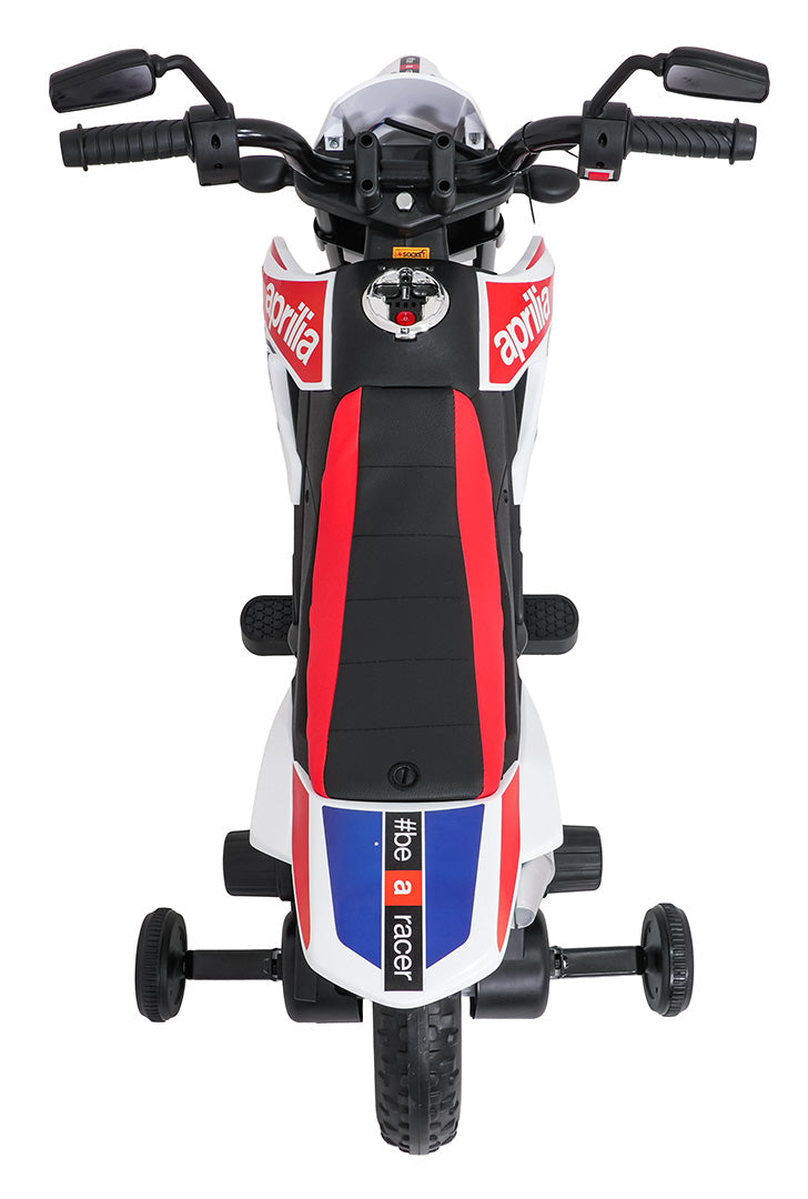 Elektrická motorka Aprilia RX biela