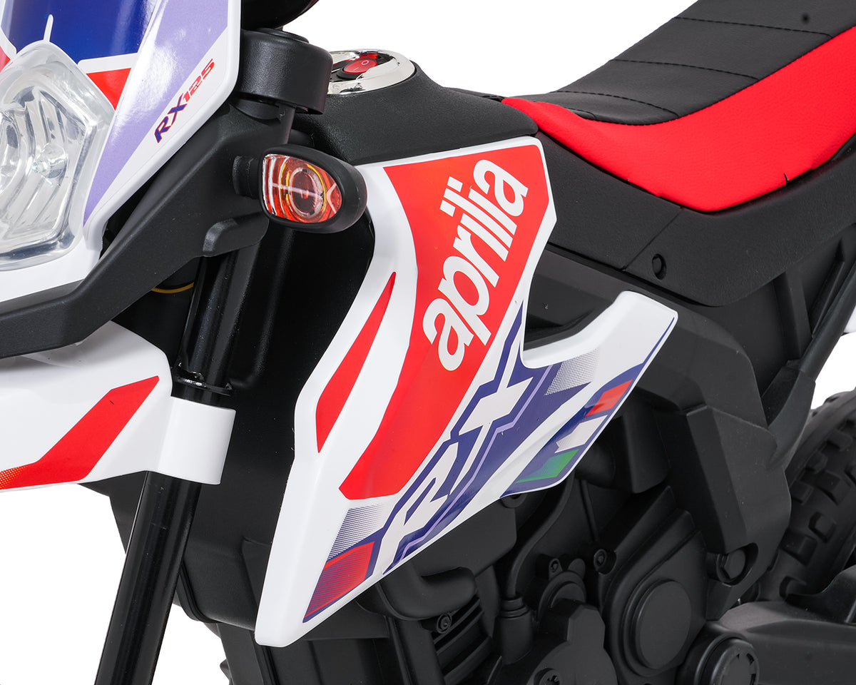Elektrická motorka Aprilia RX biela