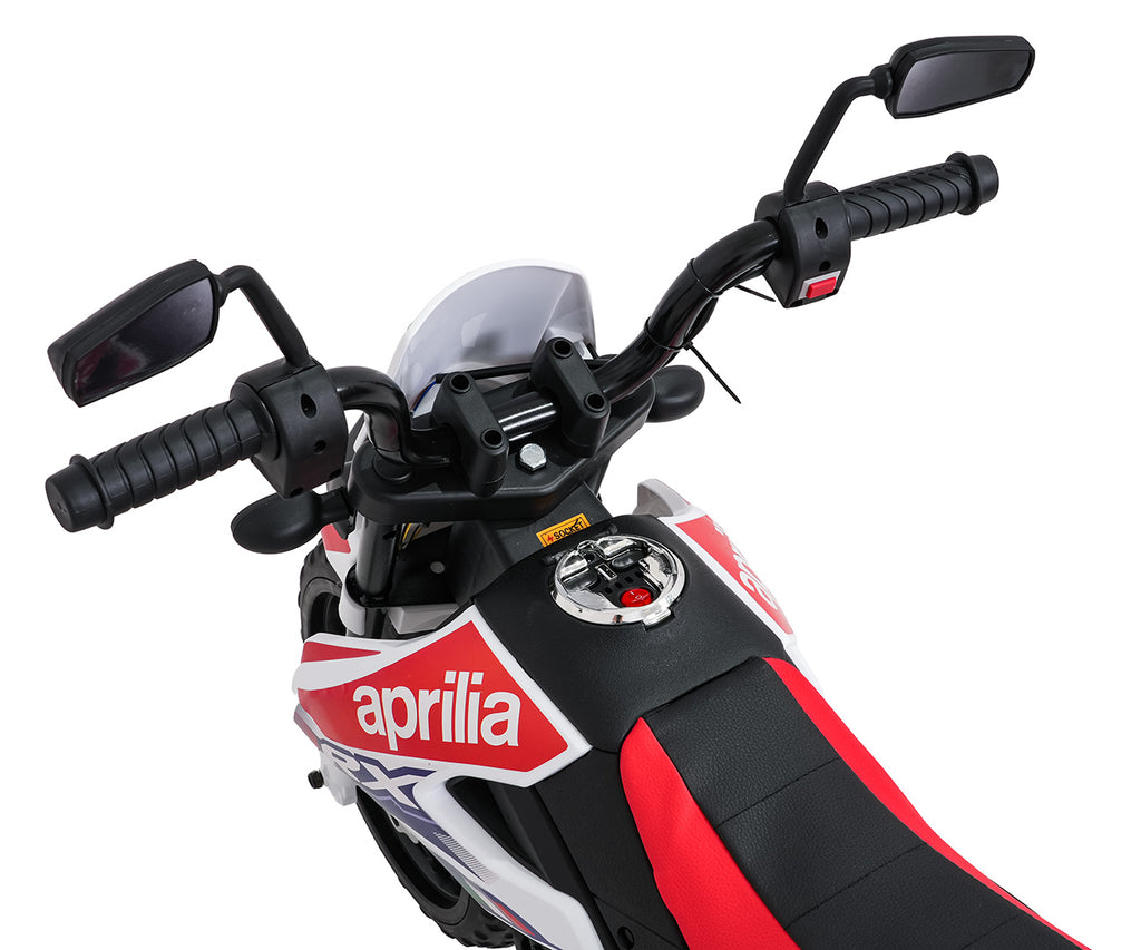 Elektrická motorka Aprilia RX biela