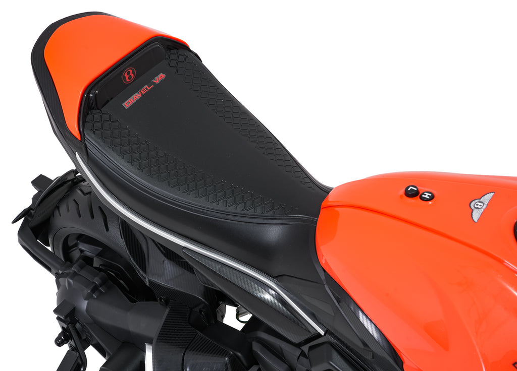 Elektrická motorka Ducati Diavel x Bentley oranžová