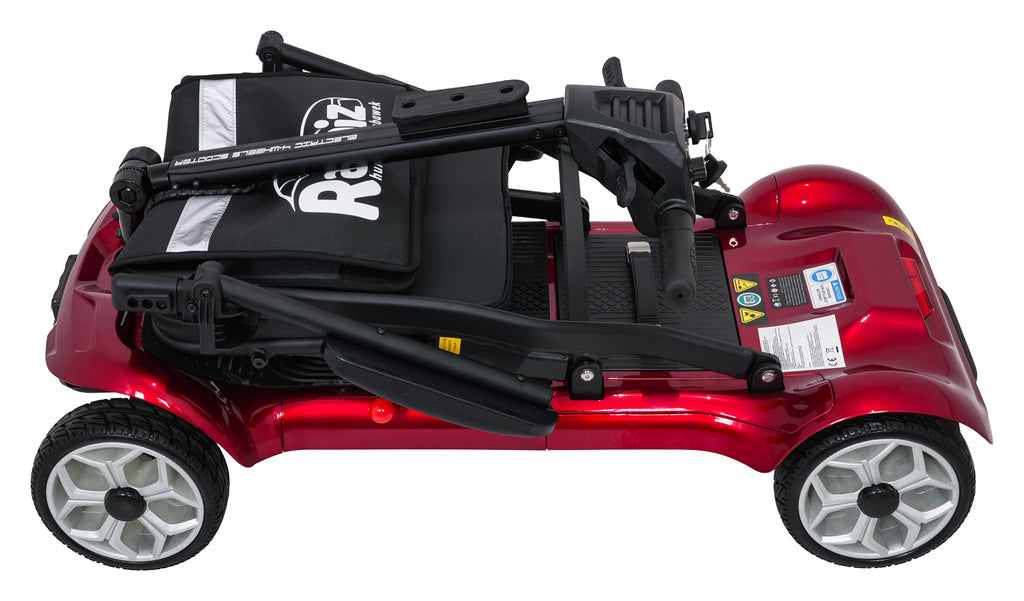 EasyGo Red Four-Wheel Electric Scooter for Seniors