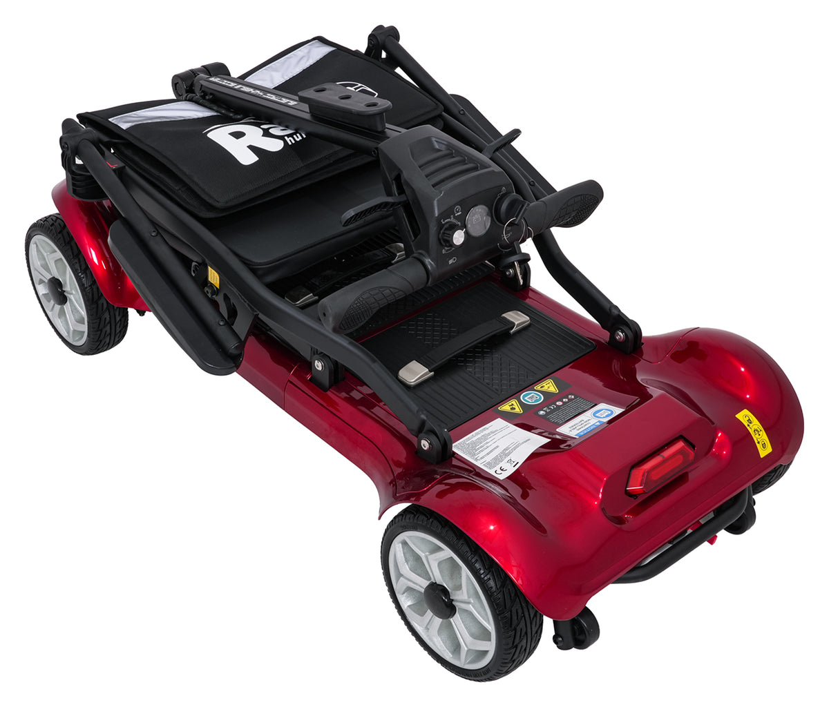 EasyGo Red Four-Wheel Electric Scooter for Seniors