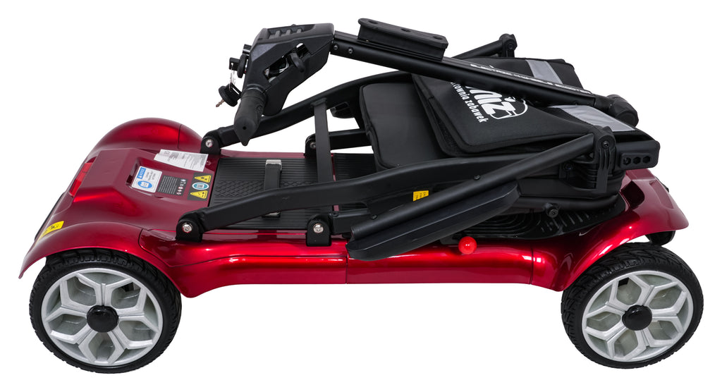 EasyGo Red Four-Wheel Electric Scooter for Seniors