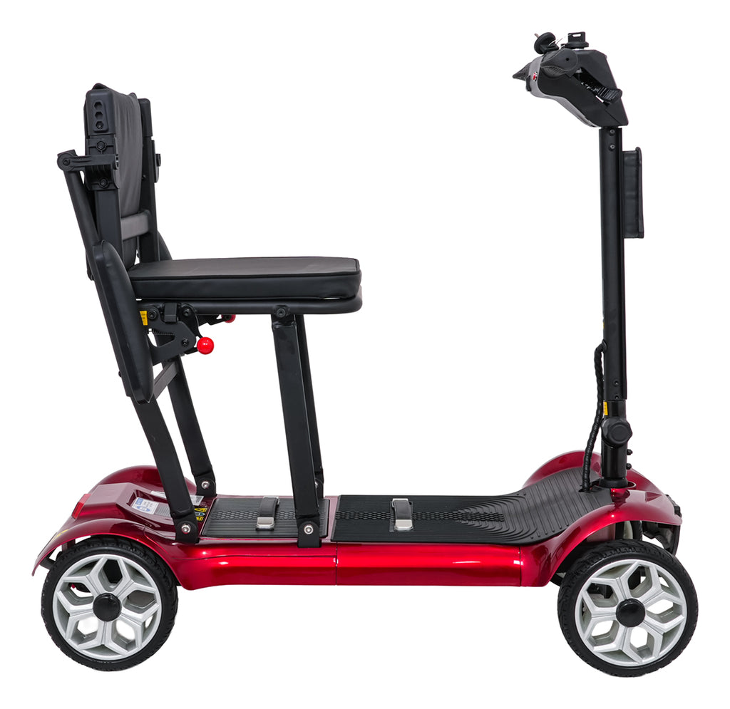 EasyGo Red Four-Wheel Electric Scooter for Seniors