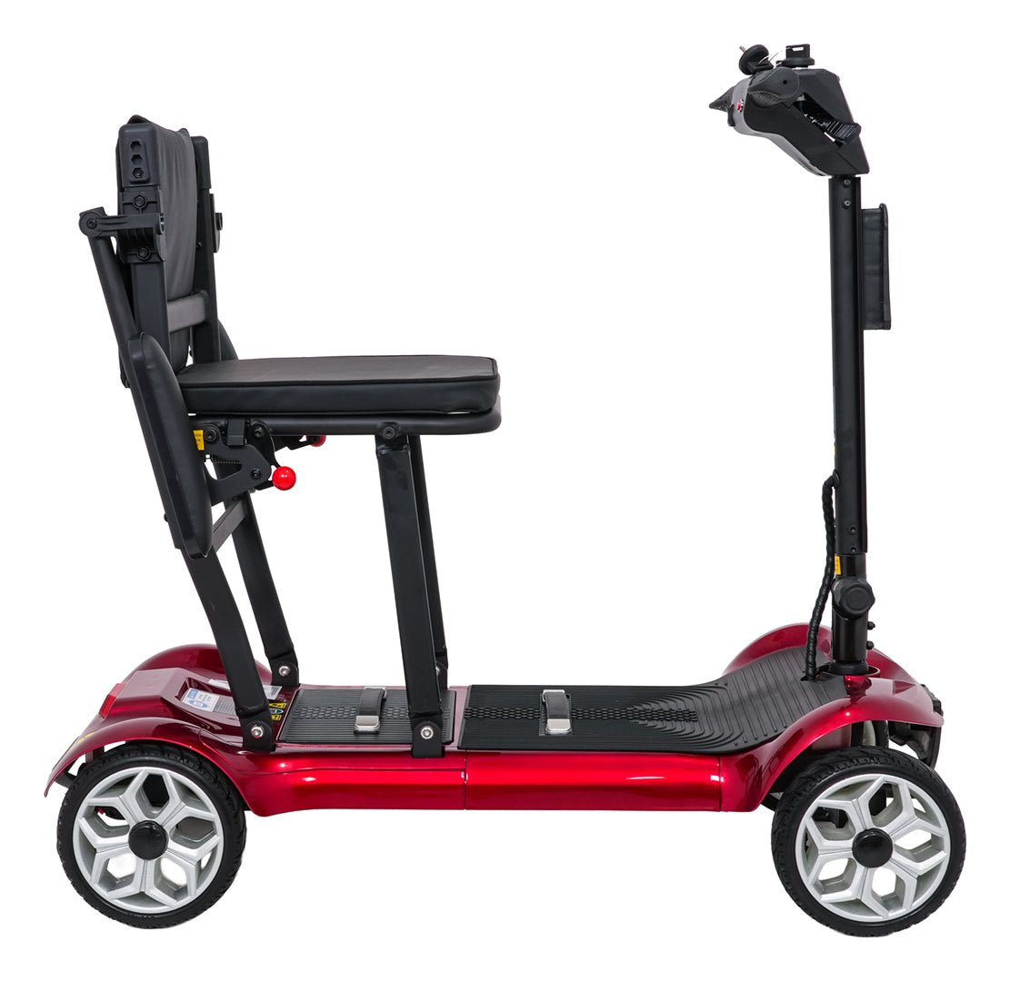 EasyGo Red Four-Wheel Electric Scooter for Seniors
