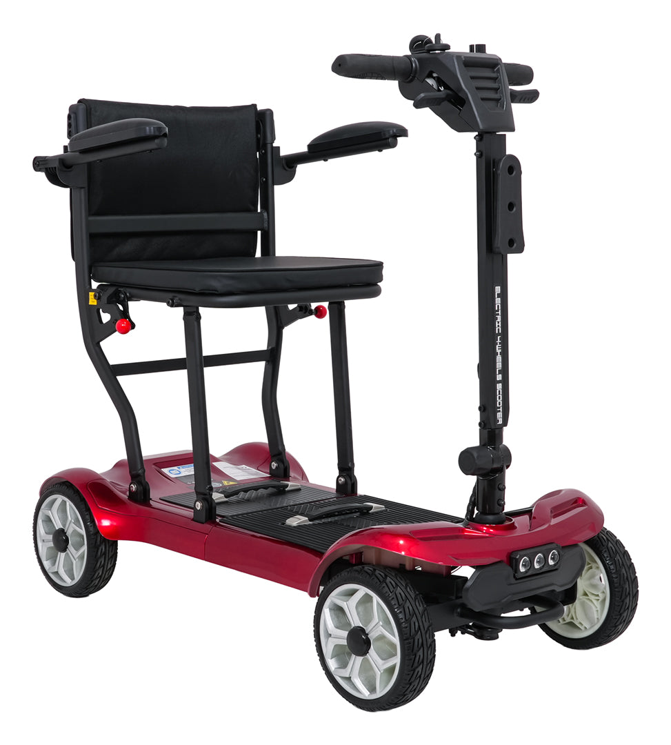 EasyGo Red Four-Wheel Electric Scooter for Seniors