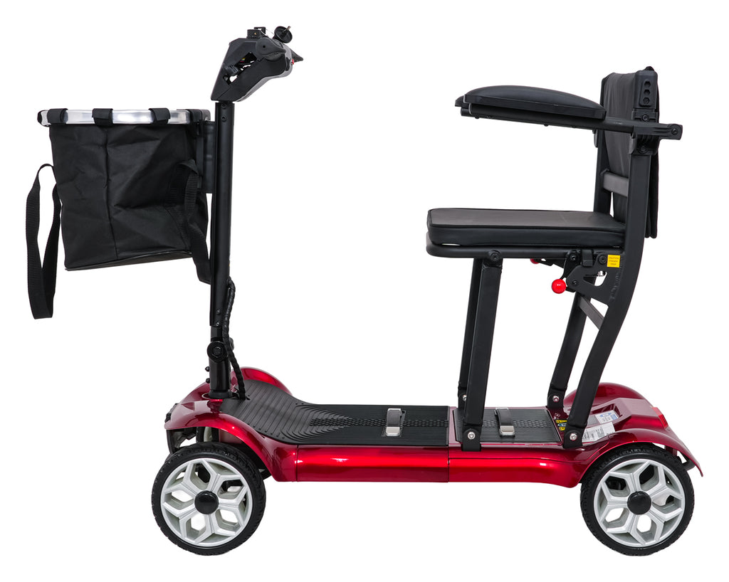 EasyGo Red Four-Wheel Electric Scooter for Seniors