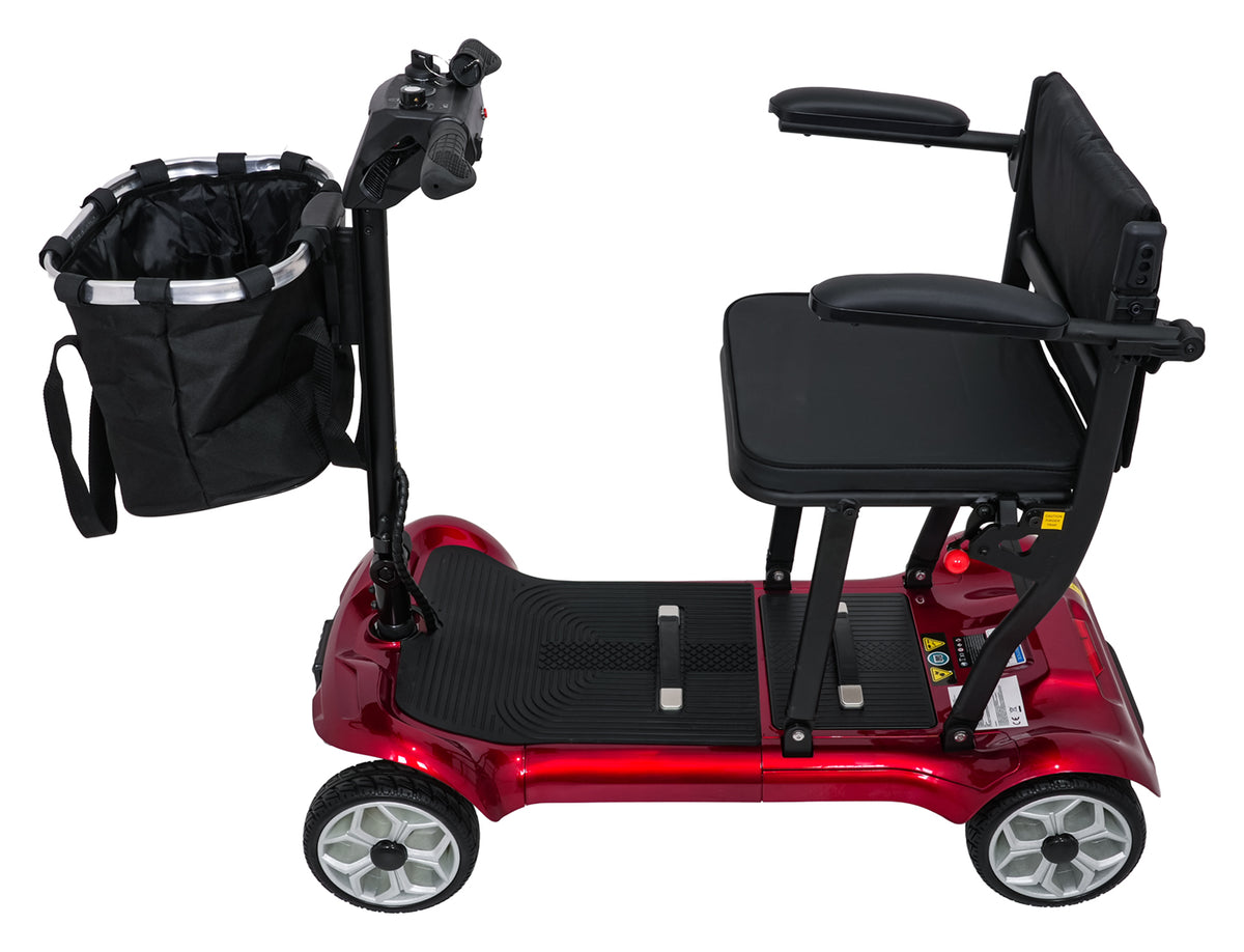 EasyGo Red Four-Wheel Electric Scooter for Seniors