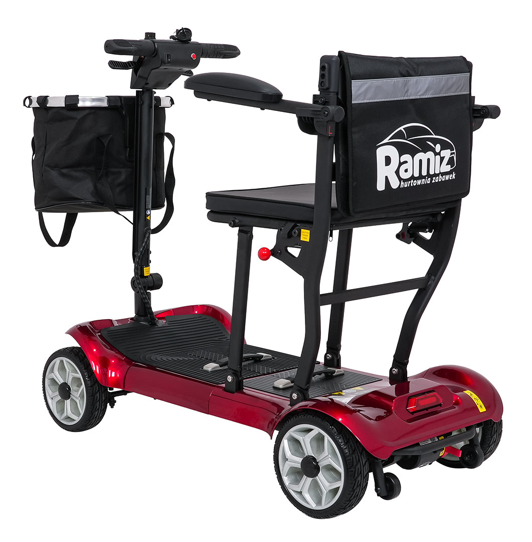 EasyGo Red Four-Wheel Electric Scooter for Seniors