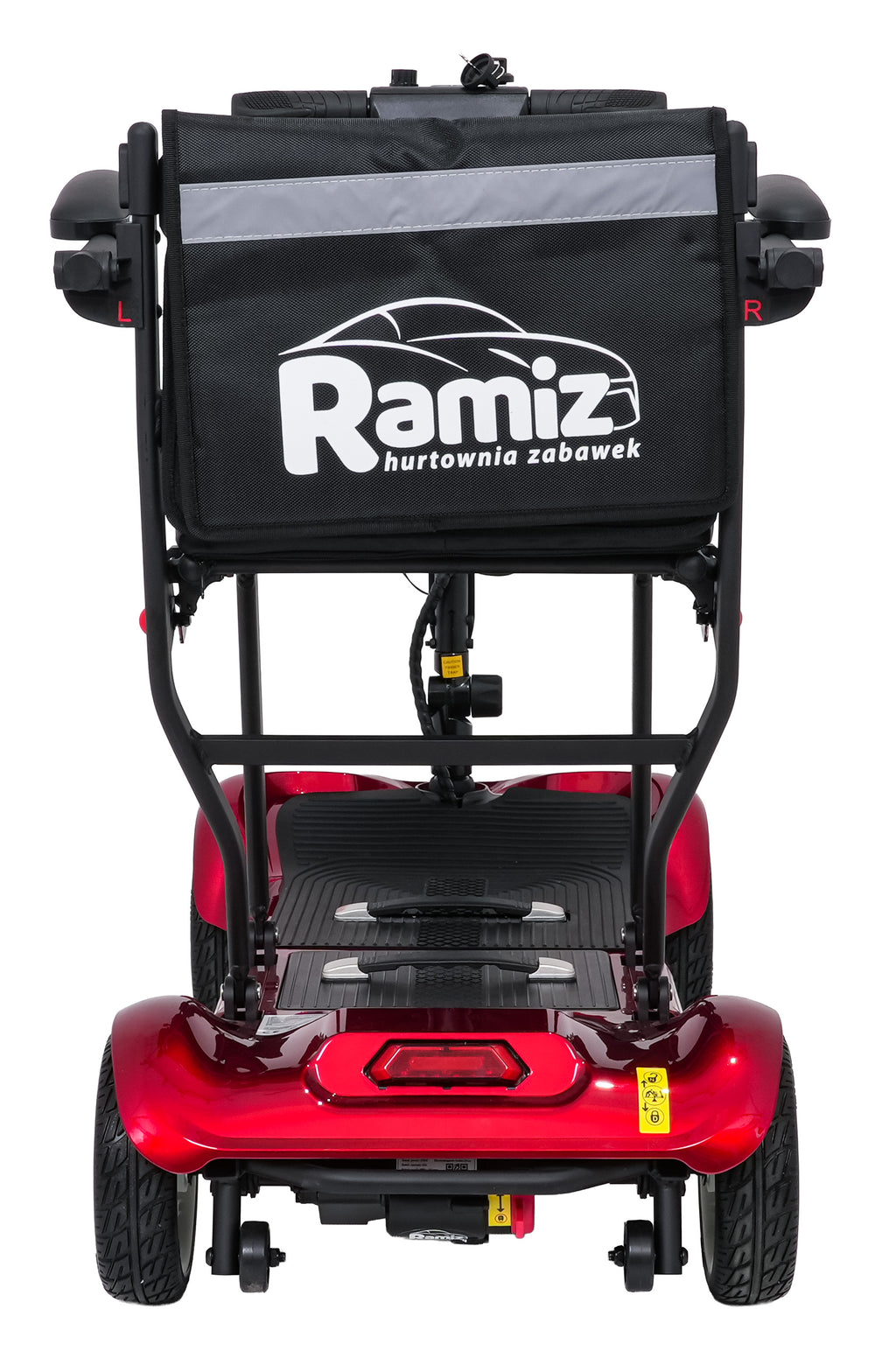 EasyGo Red Four-Wheel Electric Scooter for Seniors