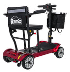 EasyGo Red Four-Wheel Electric Scooter for Seniors