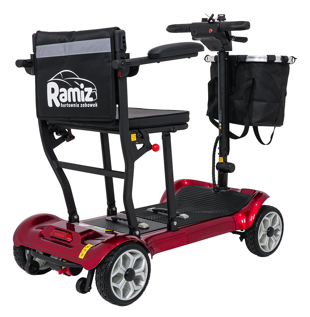EasyGo Red Four-Wheel Electric Scooter for Seniors