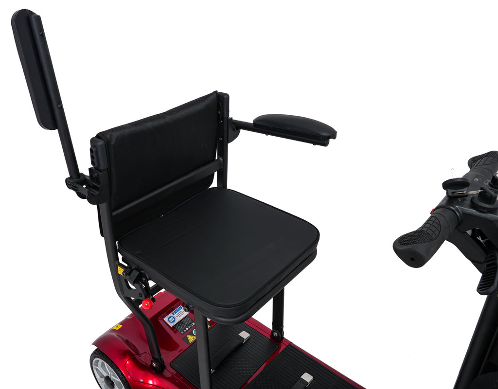 EasyGo Red Four-Wheel Electric Scooter for Seniors