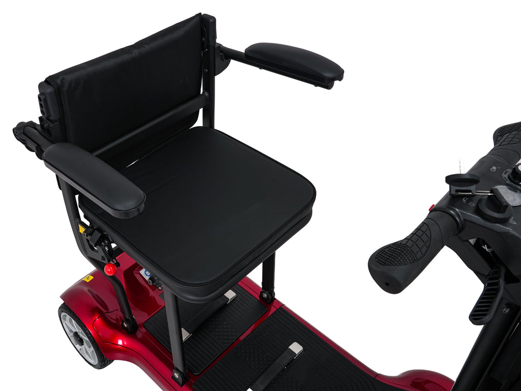 EasyGo Red Four-Wheel Electric Scooter for Seniors