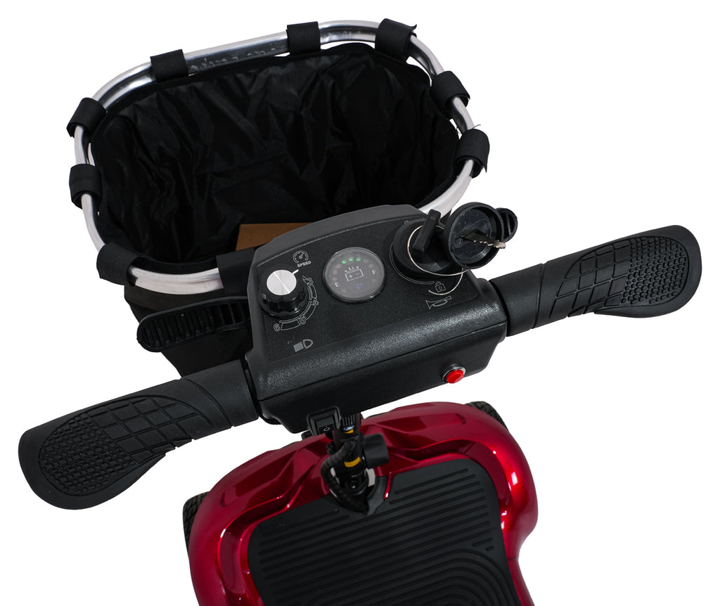 EasyGo Red Four-Wheel Electric Scooter for Seniors