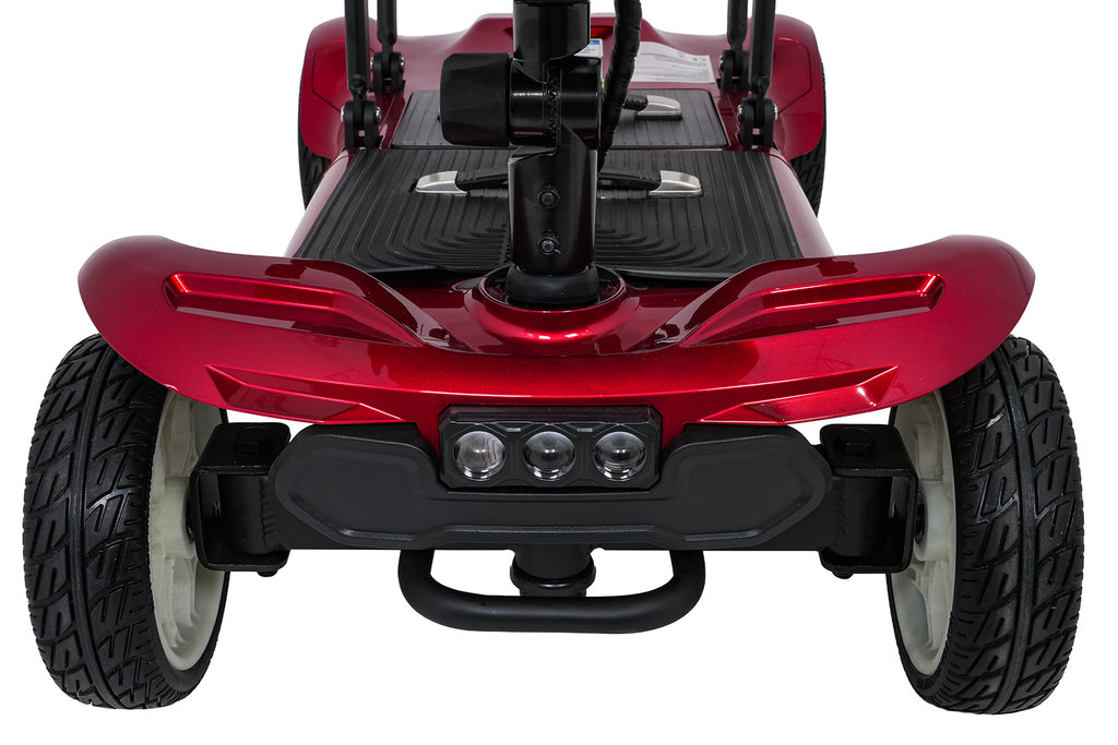 EasyGo Red Four-Wheel Electric Scooter for Seniors