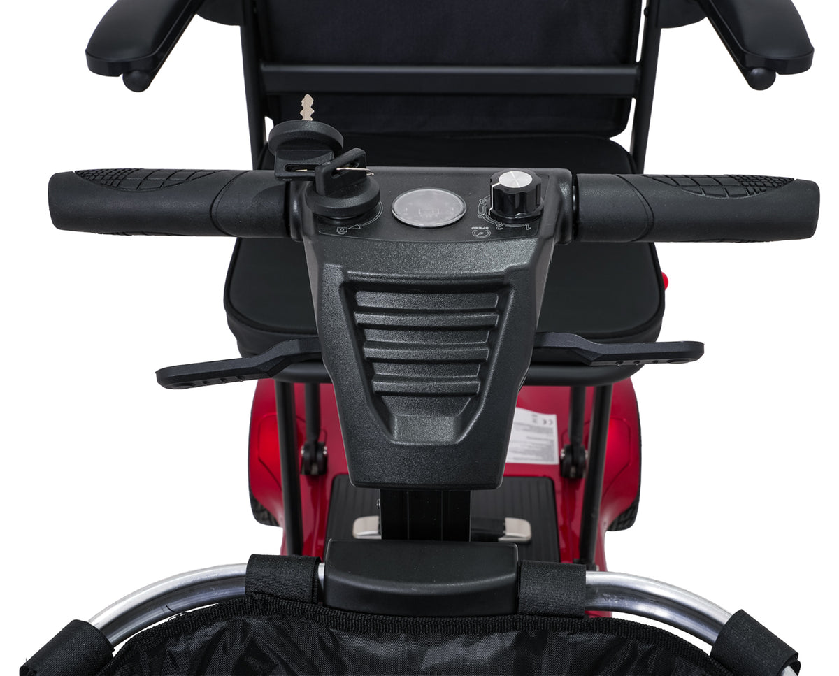 EasyGo Red Four-Wheel Electric Scooter for Seniors