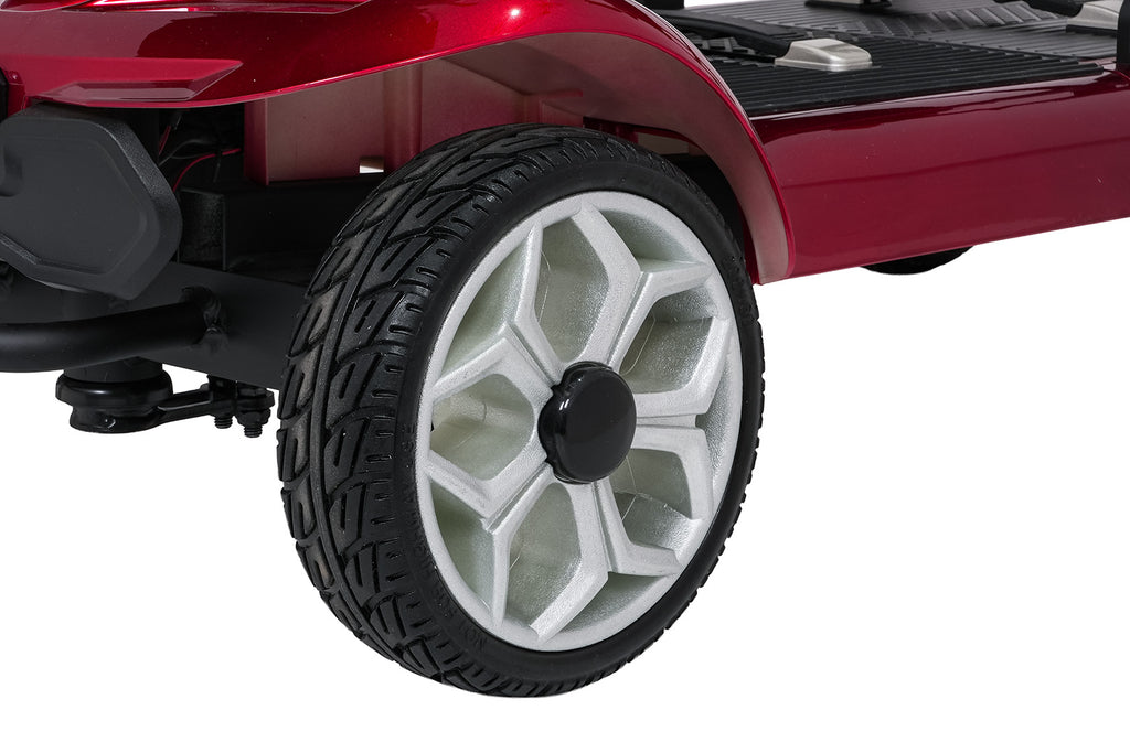 EasyGo Red Four-Wheel Electric Scooter for Seniors