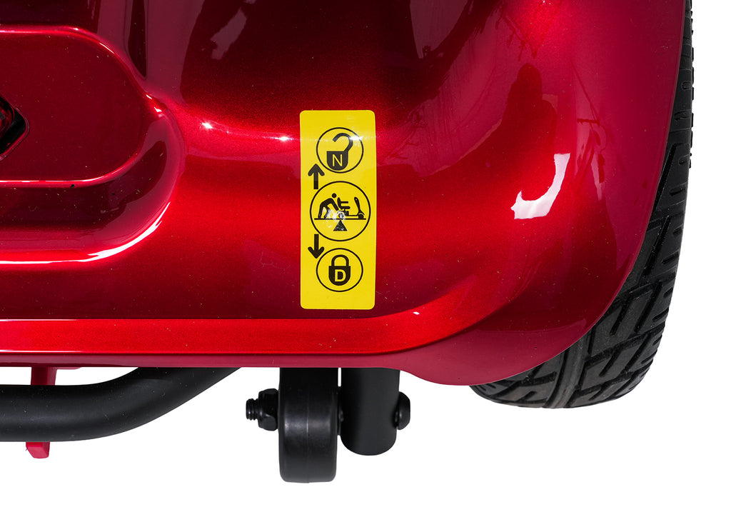 EasyGo Red Four-Wheel Electric Scooter for Seniors