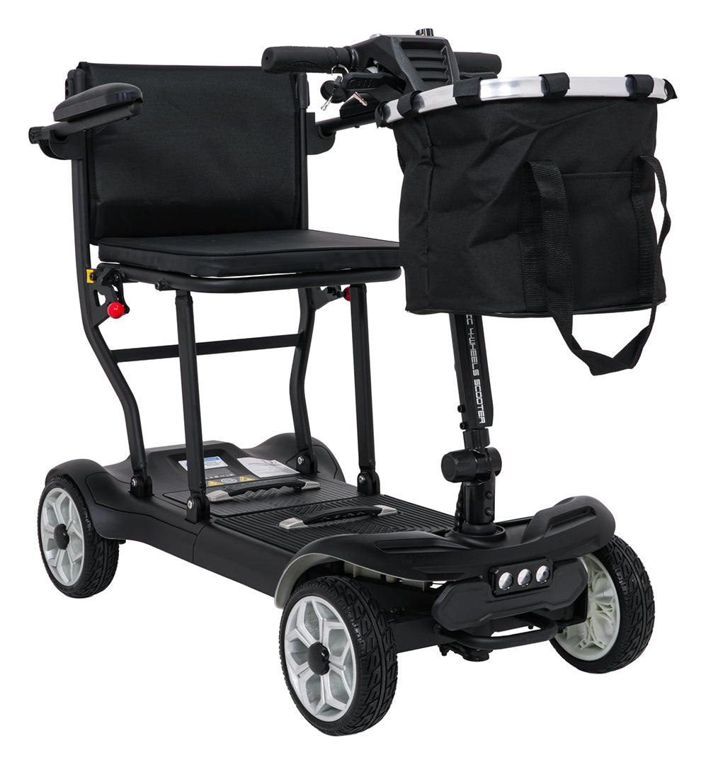 EasyGo Black Four-Wheel Electric Scooter for Seniors