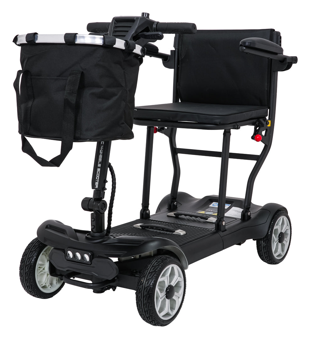 EasyGo Black Four-Wheel Electric Scooter for Seniors