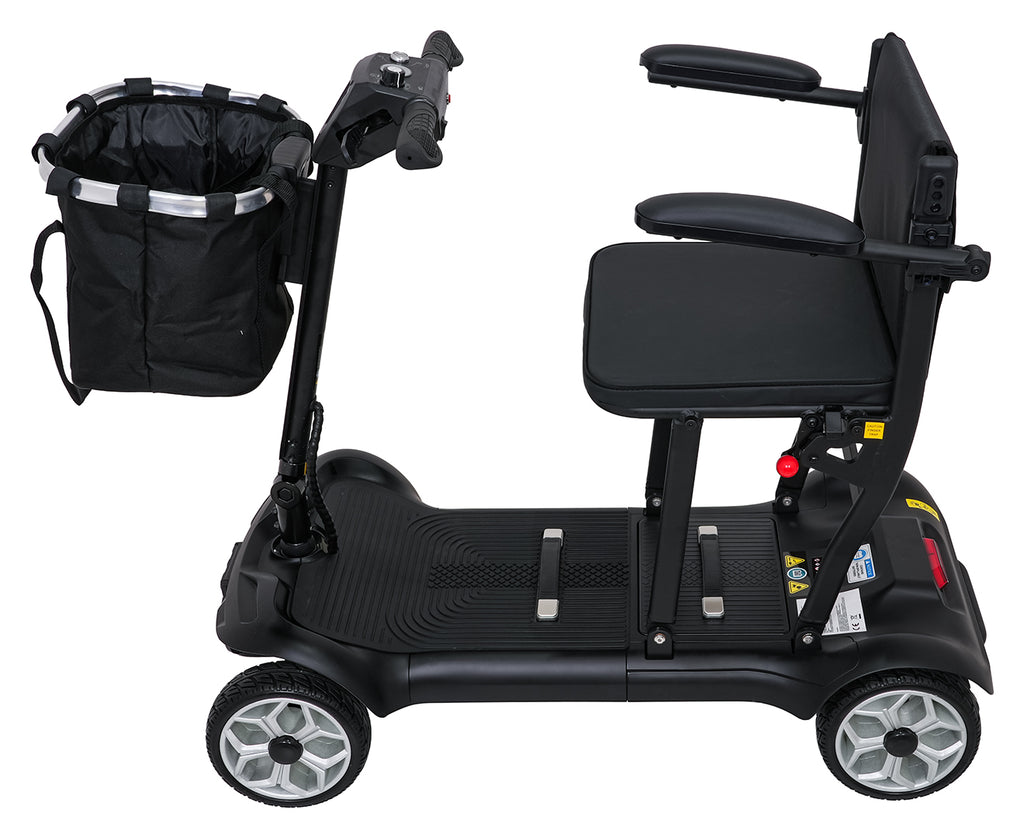 EasyGo Black Four-Wheel Electric Scooter for Seniors