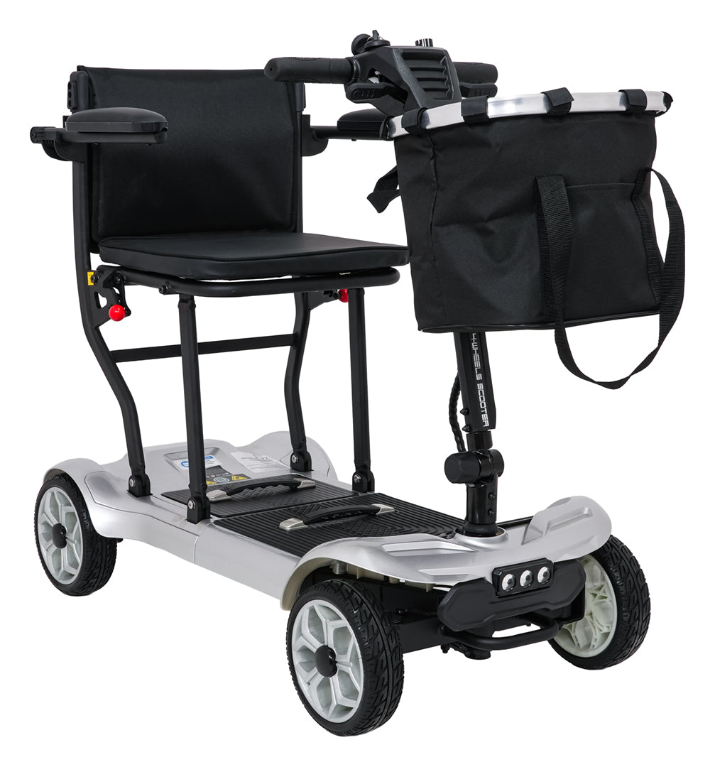 EasyGo Gray Four-Wheel Electric Scooter for Seniors