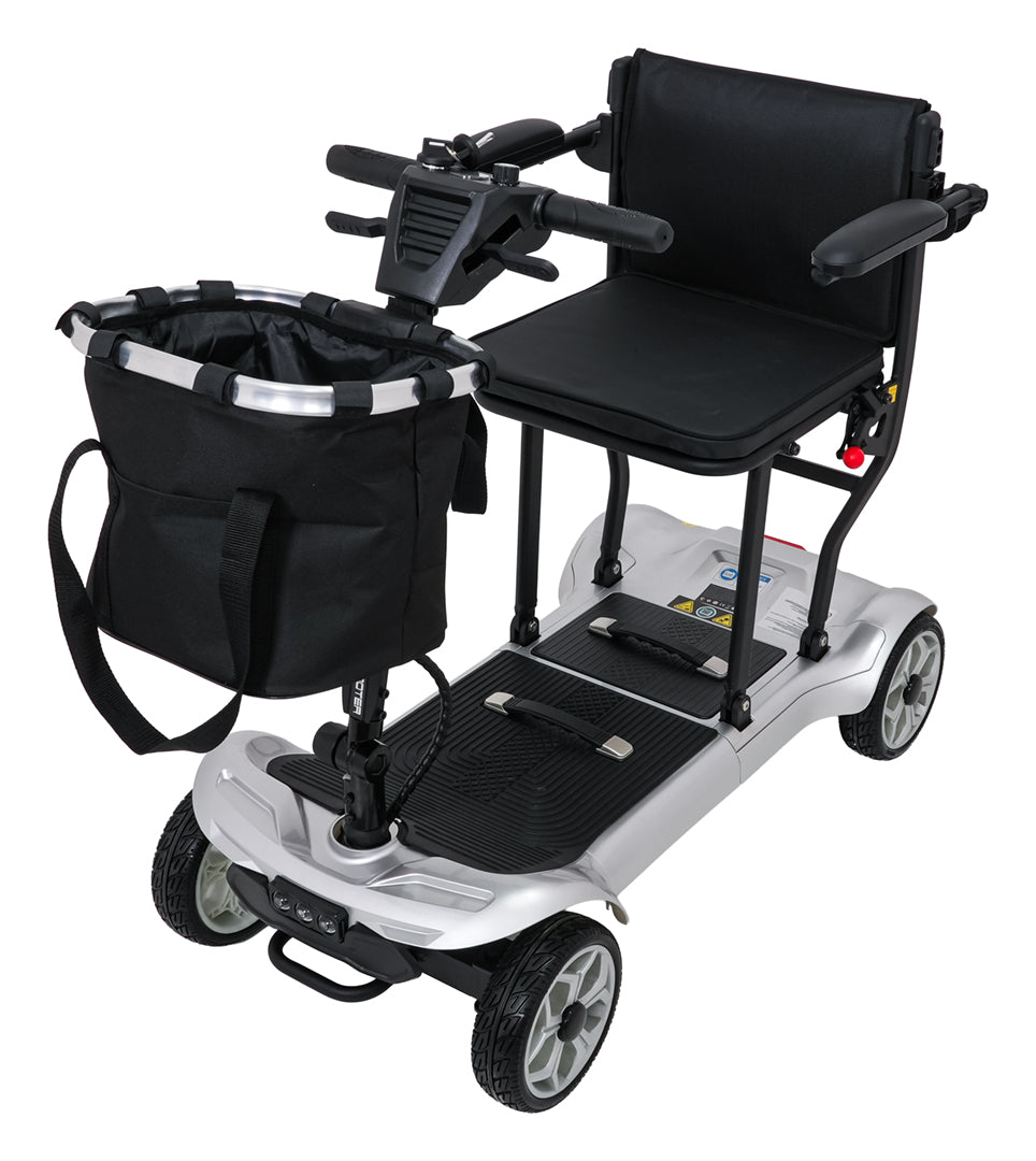 EasyGo Gray Four-Wheel Electric Scooter for Seniors