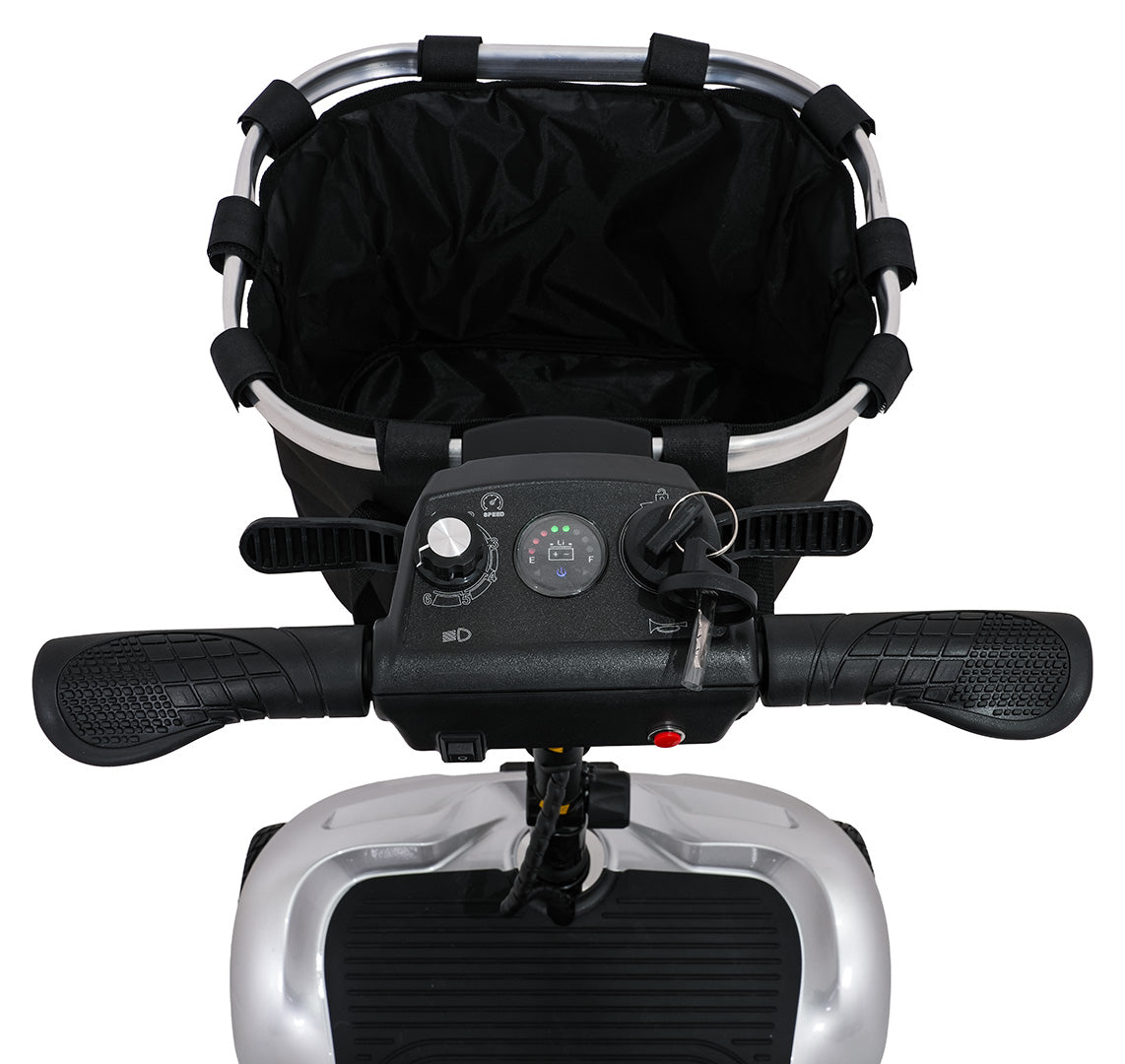 EasyGo Gray Four-Wheel Electric Scooter for Seniors