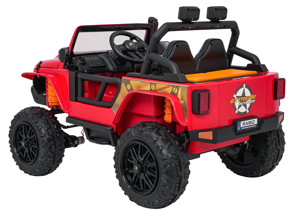 Elektrické autíčko Jeep Monster červená