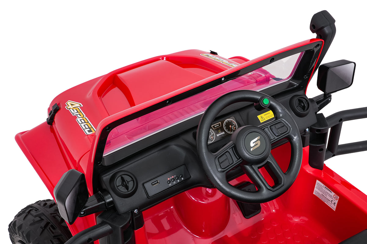 Elektrické autíčko Jeep Monster červená