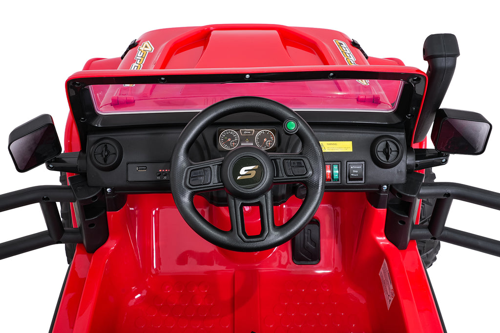 Elektrické autíčko Jeep Monster červená