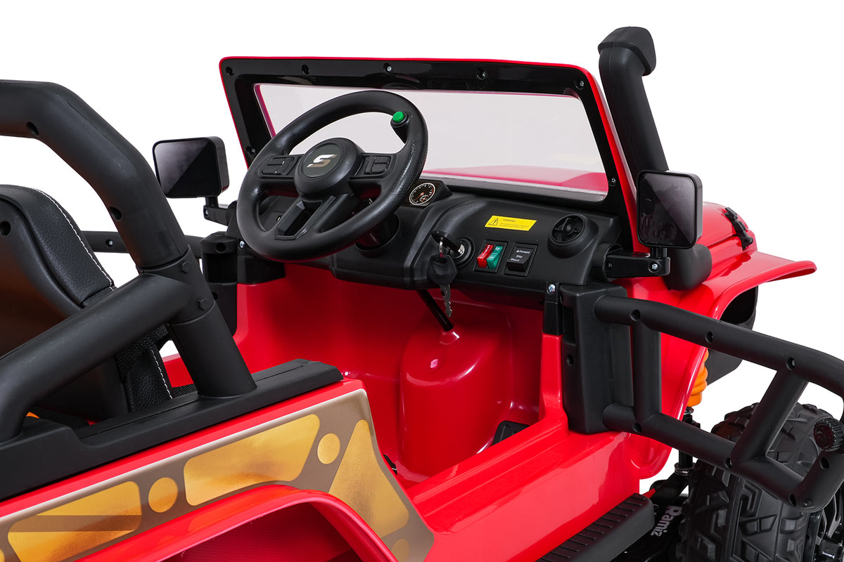 Elektrické autíčko Jeep Monster červená