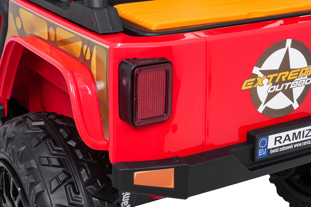 Elektrické autíčko Jeep Monster červená