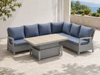 Garden Furniture Rattan Corners + Adjustable Table with Cera
