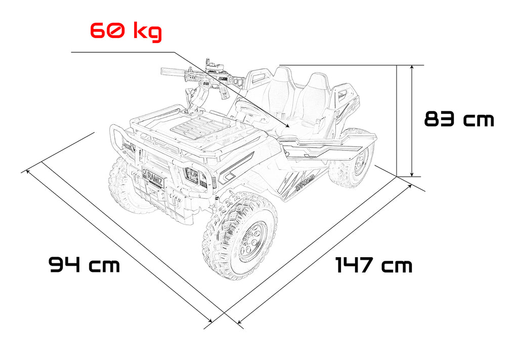 Elektrická buggy PROSPECTOR 4x4 STRONG čierna