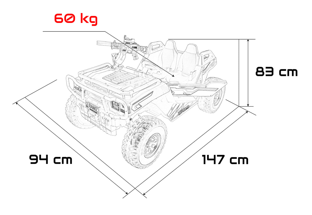 Elektrická buggy PROSPECTOR 4x4 STRONG čierna