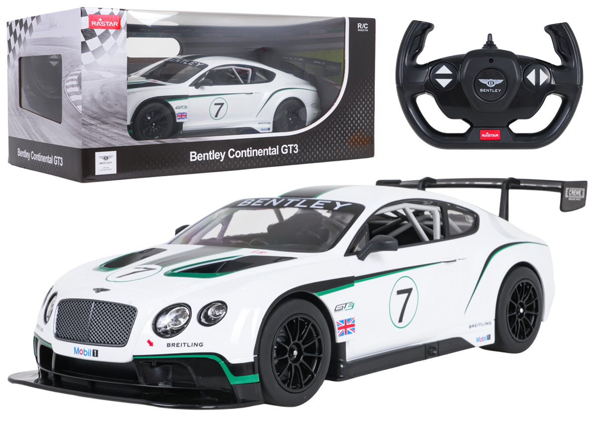 R/C Car 1:14 Bentley Continental GT3 White RASTAR