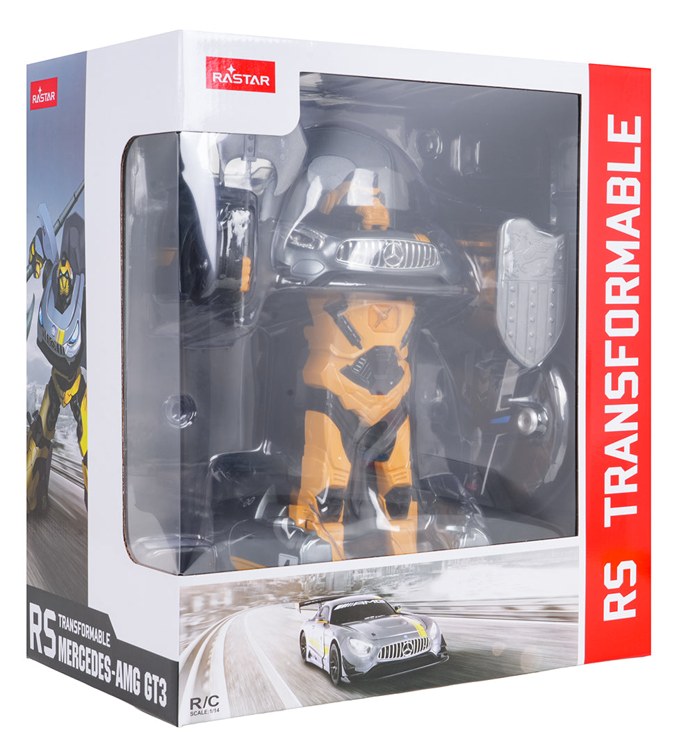 Car/Robot 2in1 R/C 1:14 Mercedes-AMG GT3 Gray RASTAR