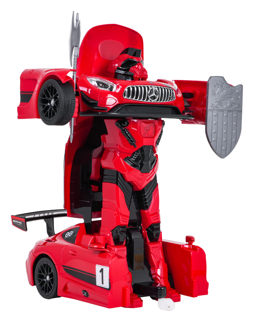RC auto a robot 2 v 1 1:14 Mercedes-AMG GT3 – červená