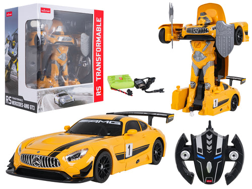 RC auto a robot 2 v 1 1:14 Mercedes-AMG GT3 – žltá