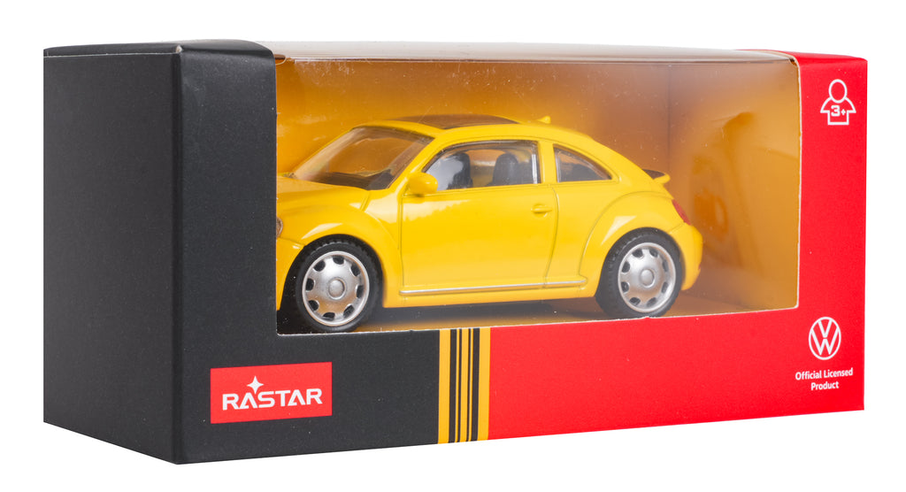 Metal Car 1:43 Volkswagen Beetle Yellow RASTAR