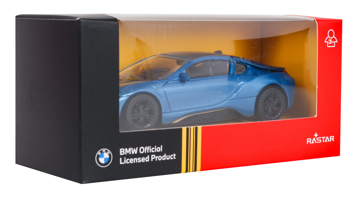 Metal Car 1:43 BMW i8 Blue RASTAR