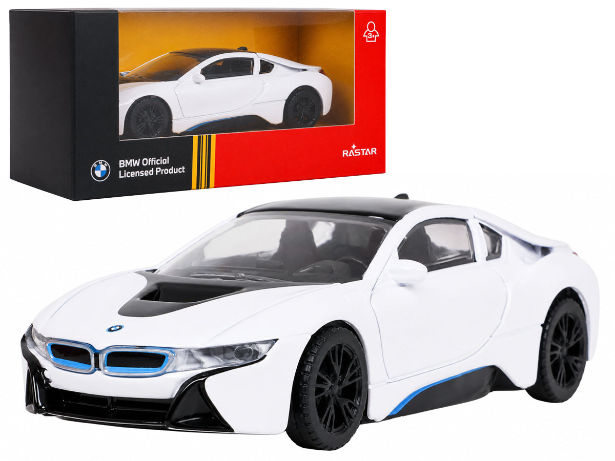 Metal Car 1:43 BMW i8 White RASTAR
