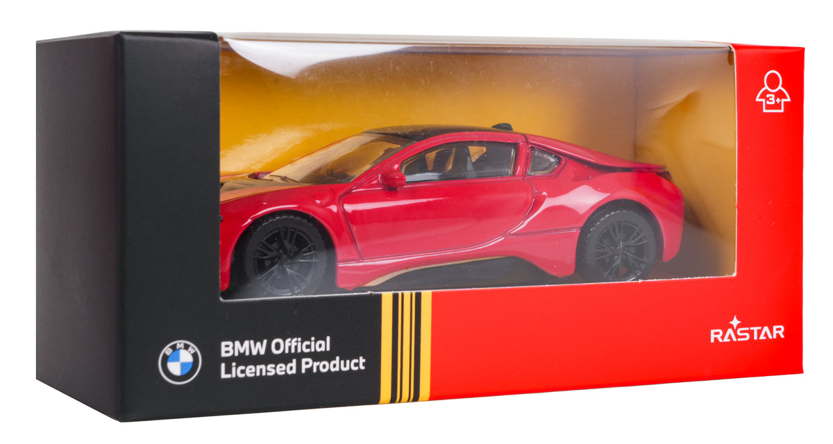 Metal Car 1:43 BMW i8 Red RASTAR