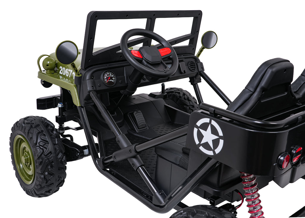 Elektrické autíčko STAR Military zelená