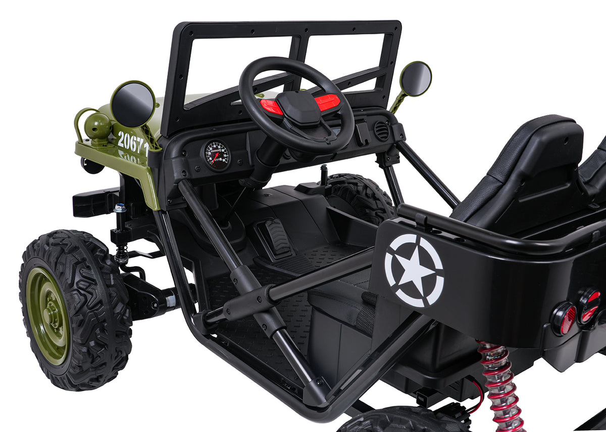Elektrické autíčko STAR Military zelená